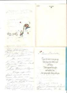 The Goodbye card my American friends and schoolmates geve me when I had to return to Italy